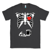 Smoke dad skeleton halloween beer pizza Classic Tee - artisFamous