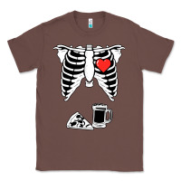 Chestnut dad skeleton halloween beer pizza Classic Tee - artisFamous