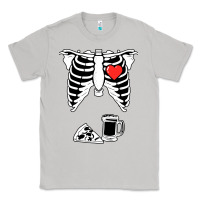 Moon Dust dad skeleton halloween beer pizza Classic Tee - artisFamous
