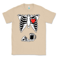 Mushroom dad skeleton halloween beer pizza Classic Tee - artisFamous