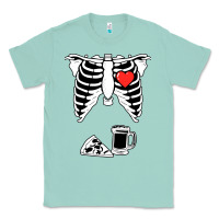 Seafoam dad skeleton halloween beer pizza Classic Tee - artisFamous