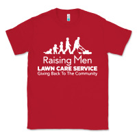 Red raising men lawn care Classic Tee - artisFamous