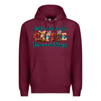 Burgundy first we drink coffee then we do things Premium Hoodie - AdoDesignShop