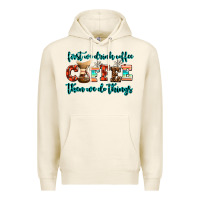 Tofu first we drink coffee then we do things Premium Hoodie - AdoDesignShop