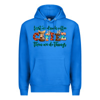 True Royal first we drink coffee then we do things Premium Hoodie - AdoDesignShop