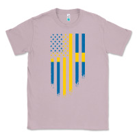 Lilac Sweden Swedish Roots American Flag | Canadian Roots Classic Tee - artisFamous