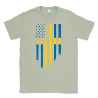 Matcha Sweden Swedish Roots American Flag | Canadian Roots Classic Tee - artisFamous