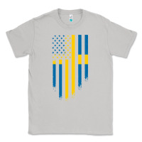 Moon Dust Sweden Swedish Roots American Flag | Canadian Roots Classic Tee - artisFamous