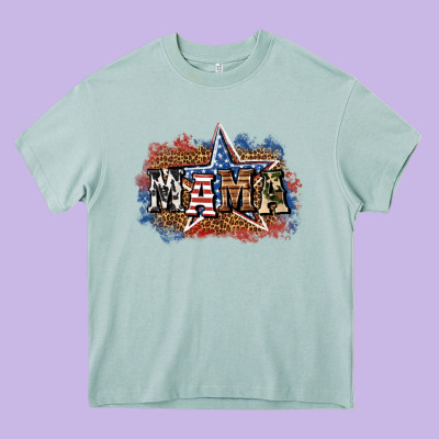 Patriotic Mama Heavy Core Tee Designed By Bundleandbundleshop