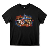 Black patriotic mama Heavy Core Tee - BundleAndBundleShop