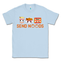Dusty Blue send noods Classic Tee - artisFamous