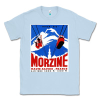 Dusty Blue Savoie France Blue Classic Tee - artisFamous