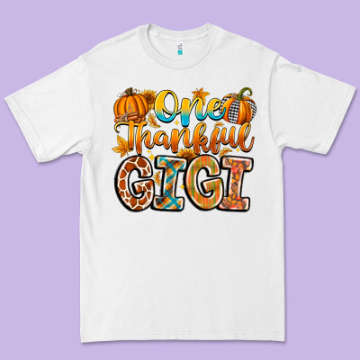 One Thankful Gigi Premium Tee Designed By Cowhidedigitalart