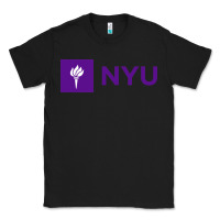 Black nyu new york university purple Classic Tee - artisFamous