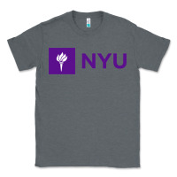 Charcoal Heather nyu new york university purple Classic Tee - artisFamous