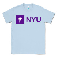 Dusty Blue nyu new york university purple Classic Tee - artisFamous