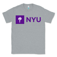Heather Grey nyu new york university purple Classic Tee - artisFamous
