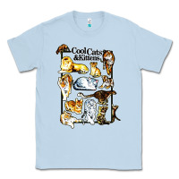 Dusty Blue cool cats and kittens Classic Tee - artisFamous