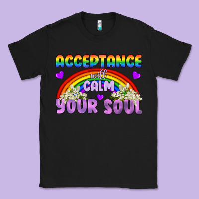 Lgbtq Acceptance Will Calm Your Soul Classic Tee Designed By Bundleandbundleshop