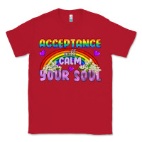 Red Lgbtq Acceptance Will Calm Your Soul Classic Tee - BundleAndBundleShop