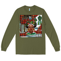 Army Green Christmas African girl Long Sleeve Tee - BarkalooDesign