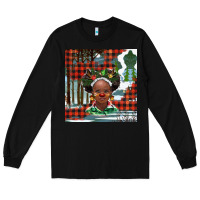 Black Christmas African girl Long Sleeve Tee - BarkalooDesign