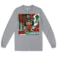 Heather Grey Christmas African girl Long Sleeve Tee - BarkalooDesign
