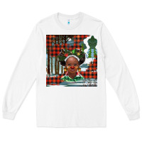White Christmas African girl Long Sleeve Tee - BarkalooDesign