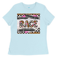 Baby Blue race Ladies Tee - Artiststas