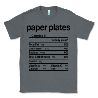 Charcoal Heather paper plates nutrition facts funny thanksgiving christmas Classic Tee - artisFamous