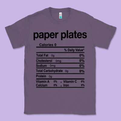 Paper Plates Nutrition Facts Funny Thanksgiving Christmas Classic Tee Designed By Artisfamous