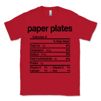 Red paper plates nutrition facts funny thanksgiving christmas Classic Tee - artisFamous