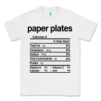 White paper plates nutrition facts funny thanksgiving christmas Classic Tee - artisFamous