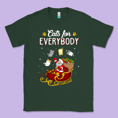 Cats For Everybody Cat Christmas Ugly Christmas Sweatshirt Classic Tee Designed By Artisfamous