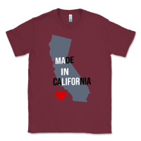Burgundy made in california Classic Tee - artisFamous