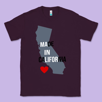 Made In California Classic Tee Designed By Artisfamous