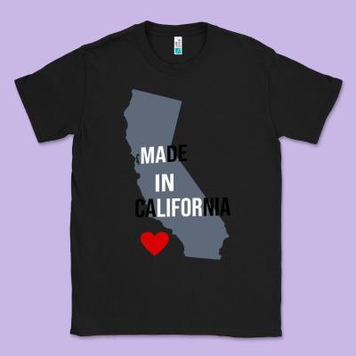 Made In California Classic Tee Designed By Artisfamous