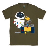 Army Green wall e eve christmas light wrap graphic t shirt Classic Tee - artisFamous