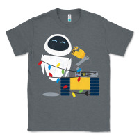 Wall E Eve Christmas Light Wrap Graphic T Shirt Classic Tee | Teevron