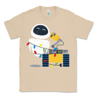Mushroom wall e eve christmas light wrap graphic t shirt Classic Tee - artisFamous