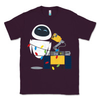 Plum wall e eve christmas light wrap graphic t shirt Classic Tee - artisFamous