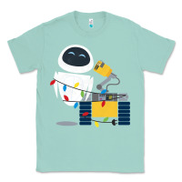 Seafoam wall e eve christmas light wrap graphic t shirt Classic Tee - artisFamous