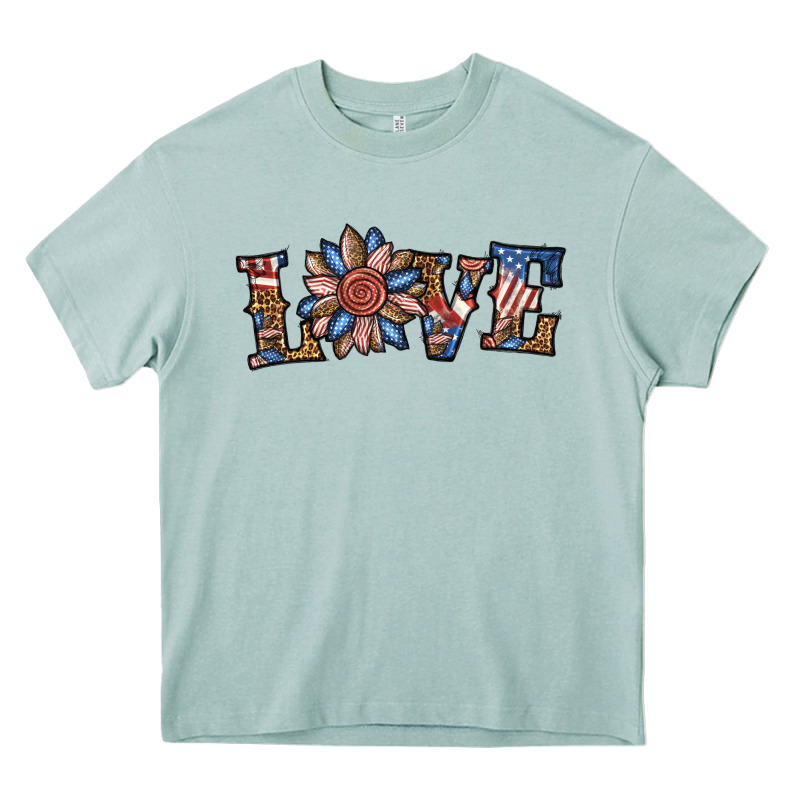 Love American Sunflower Heavy Core Tee by BundleAndBundleShop | Teevron