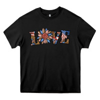 Black love american sunflower Heavy Core Tee - BundleAndBundleShop