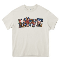 Cream love american sunflower Heavy Core Tee - BundleAndBundleShop