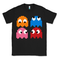 Black pacman ghosts cool retro 80s Classic Tee - artisFamous