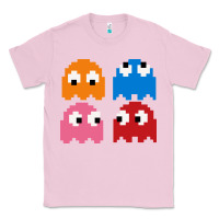 Bubblegum Pink pacman ghosts cool retro 80s Classic Tee - artisFamous