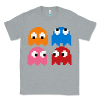 Heather Grey pacman ghosts cool retro 80s Classic Tee - artisFamous