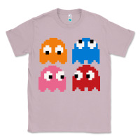 Lilac pacman ghosts cool retro 80s Classic Tee - artisFamous