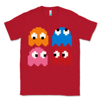 Red pacman ghosts cool retro 80s Classic Tee - artisFamous
